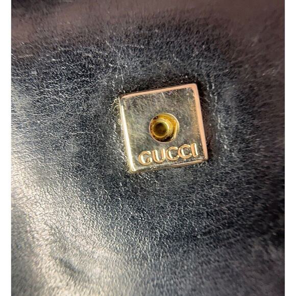 Authentic Gucci Black Leather Wallet Purse Gold Double G Hardware - Picture 4 of 11